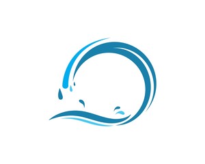 Water Wave symbol and icon Logo Template