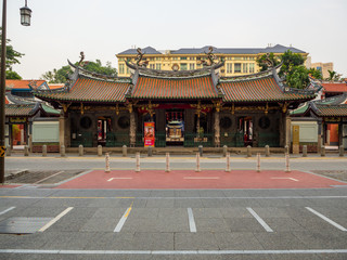 Facade of Thian Hock Keng Temple in Singapore