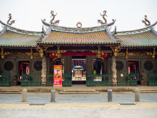 Facade of Thian Hock Keng Temple in Singapore