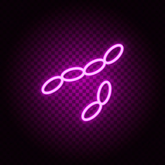 Chromosome, dna, xy vector icon. Retro style neon vector icon. Vector icon on transparency background