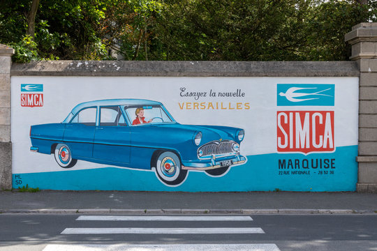 Reproduction d'une publicit&eacute; peinte vintage &agrave; Marquise - Pas-de-Calais
