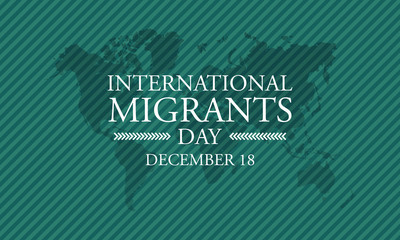 Vector illustration on the theme of International Migrants Day on December 18th.