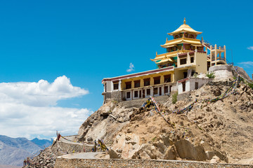 Ladakh, India - Jul 03 2019 - Zangdok Palri Monastery in Choglamsar, Ladakh, Jammu and Kashmir,...