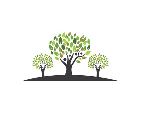 family  tree logo template vector illustration