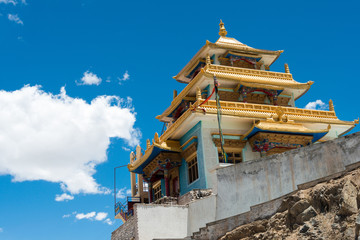 Ladakh, India - Jul 03 2019 - Zangdok Palri Monastery in Choglamsar, Ladakh, Jammu and Kashmir, India.
