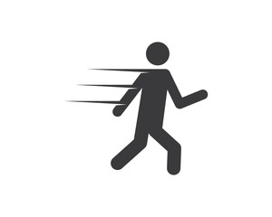 running people icon vector illustration design