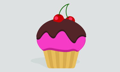 cupcake with cherry on top