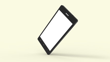 3d rendering of a smart phone isolated in a studio background