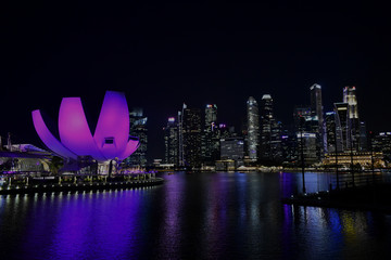 Singapore - January 4 2019: Singapore in the night