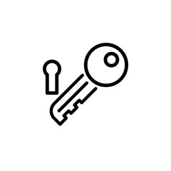key, lock icon vector illustration  logo template 