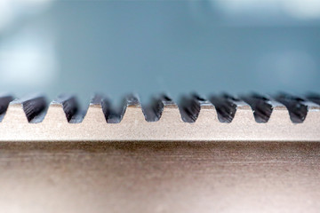 the gear teeth of macro as background