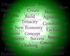 sfondo luce illumina parole economia e finanza