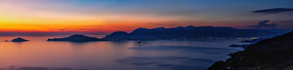 Sunset on the Gulf of La Spezia from Montemarcello