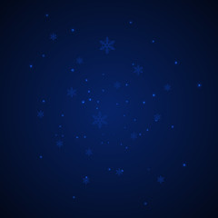 Abstract blue background with snowflakes and light, vector art illustration.