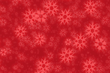 Naklejka na ściany i meble Red background with snowflakes.