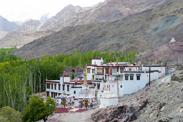 Ladakh, India - Jun 26 2019 - Stok  Monastery (Stok  Gompa) in Ladakh, Jammu and Kashmir, India. It was founded by Lama Lhawang Lotus in the 14th Century.