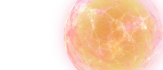 Background 輝く球体が美しい背景イラスト オレンジ アブストラクト テクスチャ Wall Mural Noriori R Eorika