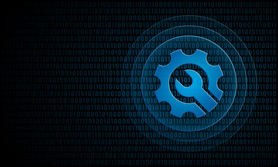 Digital tool with ripples ''Pulse Effect'' technology settings symbol