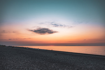 sunset on the beach