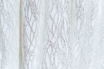 Vintage tulle chiffon texture background with glitter overlay. wedding concept
