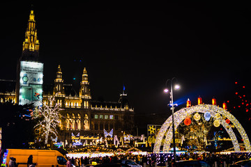 Vienna City Hall christmas illumination