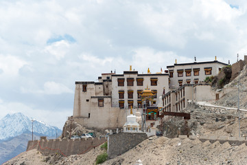 Ladakh, India - Jul 09 2019 - Spituk Monastery (Spituk  Gompa) in Ladakh, Jammu and Kashmir, India. The Monastery was originally built in 11th century.