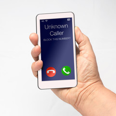 Unknown caller mobile cell phone scam call