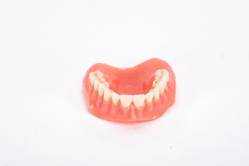 Naklejka premium Denture, jaw prosthes. Health and dental care