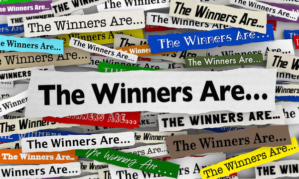 The Winners Are Awards Cermony Announcement News Headlines 3d Illustration