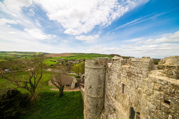 The view from Carisbrooke Castle on the Isle of Wight