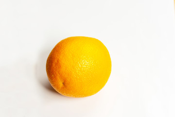 Ripe juicy and fresh orange on a white background.