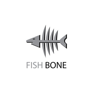 fish skeleton icon and symbol vector illustration