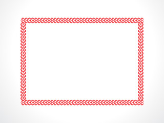 abstract artistic creative red floral border