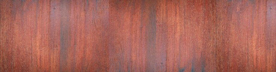 Naklejka premium Panorama wood wall with beautiful vintage brown wooden texture background