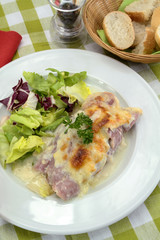 plate of endives with ham