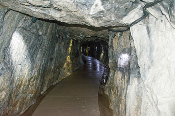 cave in the canyon in Ruskeala