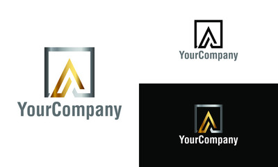 Luxury construction, architecture and letter A logo icon design template elements. Simple minimalist template graphic illustration. Creative vector emblem, for icon or design concept.