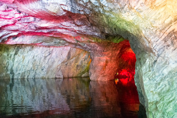 cave in the canyon in Ruskeala