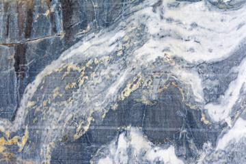 Texture-cut marble in the Italian quarry Ruskeala