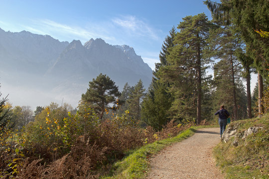 der Kramerplateauweg N&auml;he Garmisch-Partenkirchen