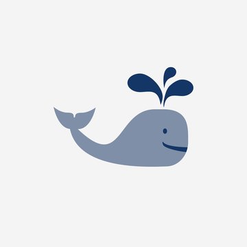 whale vector design background illustration icon