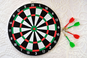 of the dart board,