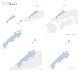 Obraz premium dotted Japan map, Shimane