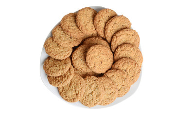 top view oatmeal cookies