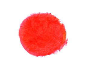 Red and orange hand drawn watercolor circle as background