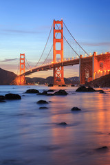 Golden Bridge de nuit - San Francisco - USA