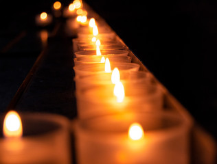  tealights in church