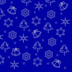 Christmas symbols seamless pattern. For printing, fabric, web, Wallpaper.