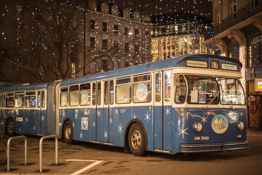 Christmas bus in Zurich