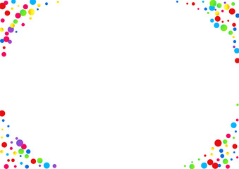 Color Circle Celebrate Banner. Vector Shine Backdrop. Celebration Wallpaper. White Round Vector Illustration. Round Flying Texture.